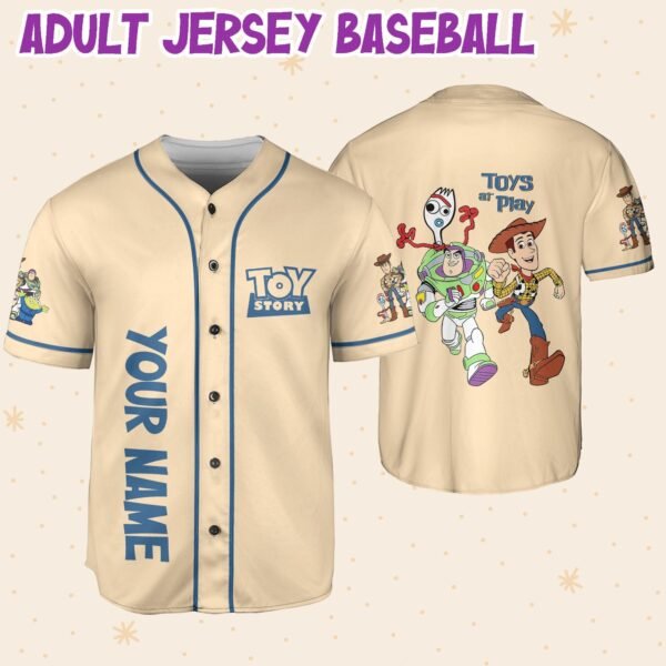 Personalize Toy Story Toys At Play Custom Kids, Youth, Adult Disney Baseball Jersey - Image 5