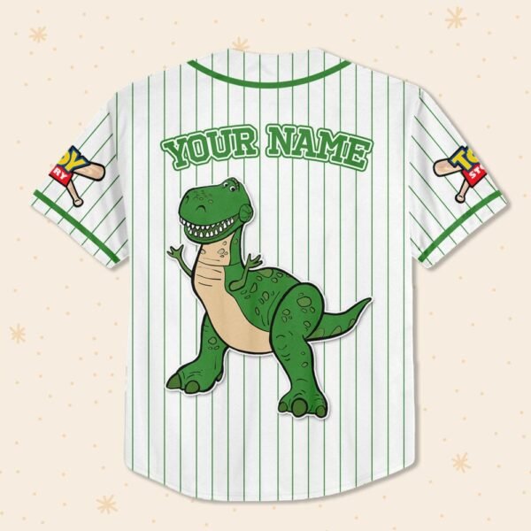 Custom Disney Toy Story Rex Baseball Jersey, T Rex Birthday Jersey Shirt - Image 4