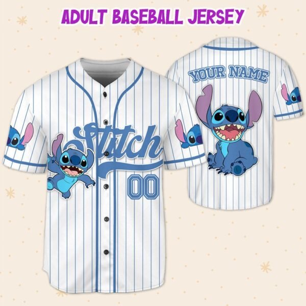 Custom Disney Lilo and Stitch Baseball Jersey, Stitch Birthday Gift Fan - Image 6