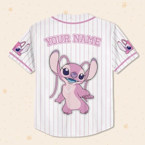 Lilo and Stitch Angel Custom Name Baseball Jersey, Stitch Birthday Family Shirt - Image 5