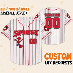 Custom Name Spider Verse Baseball Jersey, Spider Birthday Jersey