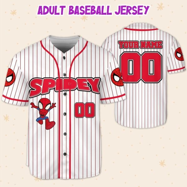 Custom Name Spider Verse Baseball Jersey, Spider Birthday Jersey - Image 5