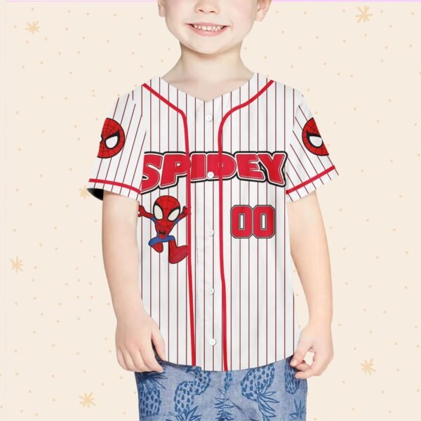 Custom Name Spider Verse Baseball Jersey, Spider Birthday Jersey - Image 6