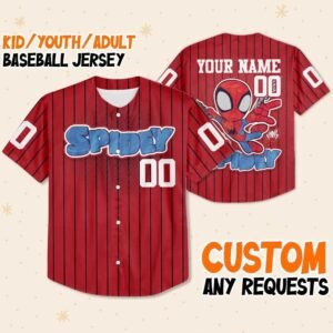 Personalize Spidey and his amazing friend Jersey, Custom Name Spiderman Baseball Jersey