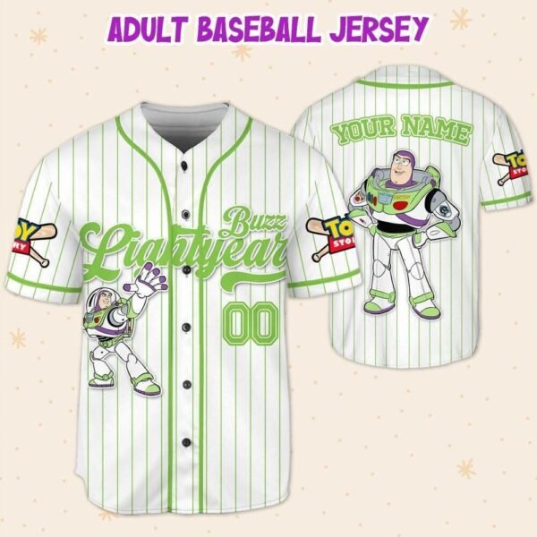 Custom Disney Toy Story Buzz Lightyear Baseball Jersey, Pixar Toy Story Gift - Image 4