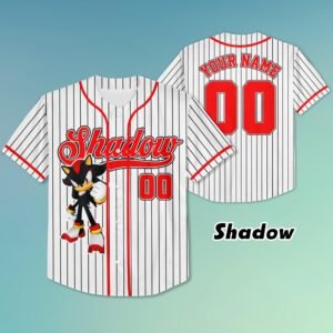 Shadow the Hedgehog Baseball Jersey – Custom Name & Number Shirt