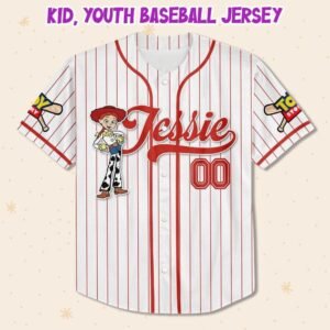 Custom Disney Toy Story Jessie Baseball Jersey,Jessie Birthday Jersey Disney