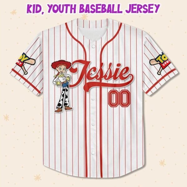 Custom Disney Toy Story Jessie Baseball Jersey,Jessie Birthday Jersey Disney