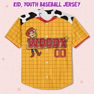 Woody Toy Story Fun Baseball Jersey Custom name, Disney Woody Birthday Jersey
