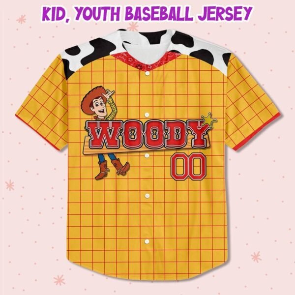 Woody Toy Story Fun Baseball Jersey Custom name, Disney Woody Birthday Jersey