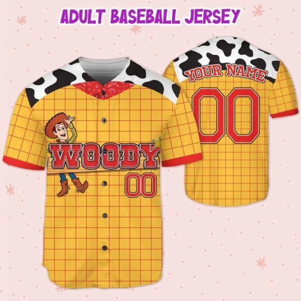 Woody Toy Story Fun Baseball Jersey Custom name, Disney Woody Birthday Jersey - Image 4