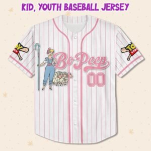 Custom Disney Toy Story Bo Peep Baseball, Custom Name Kids Jersey Birthday