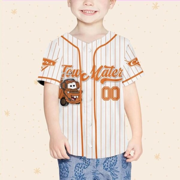 Custom Disney Cars Lightning Tow Mater Baseball Jersey - Image 5