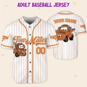 Custom Disney Cars Lightning Tow Mater Baseball Jersey