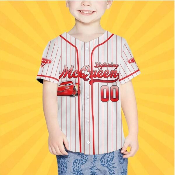 Custom Lightning McQueen Jersey for Family – Matching Disneyland Jersey - Image 3