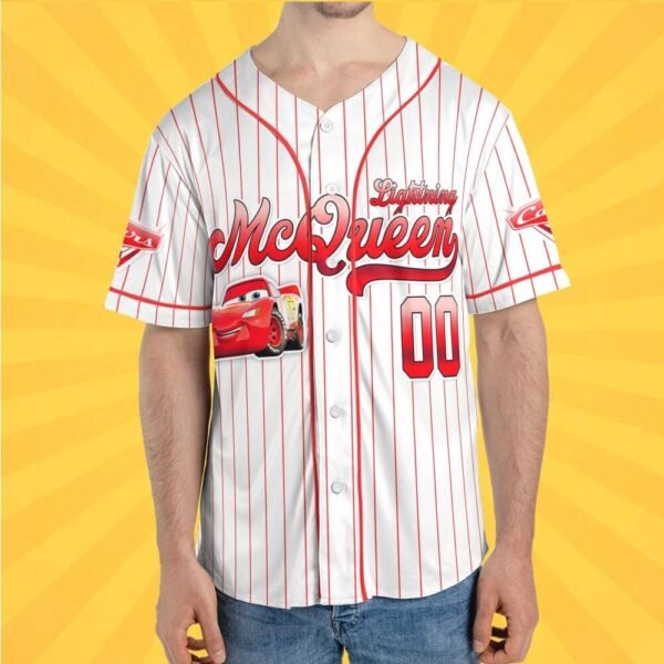 Custom Lightning McQueen Jersey for Family – Matching Disneyland Jersey - Image 4