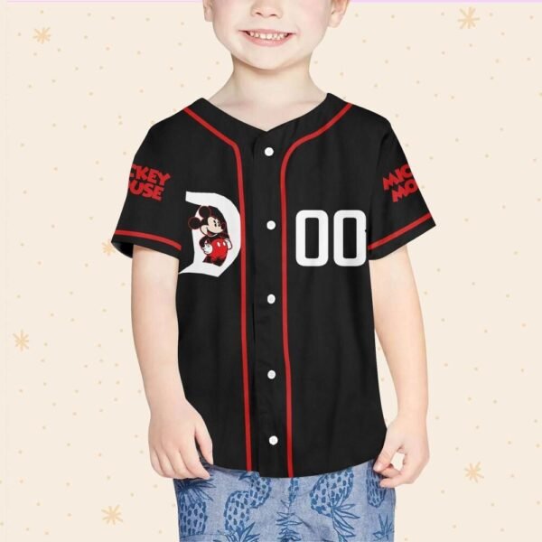 Personalized Disney Mickey Funny Black And Red Disney Jersey Baseball - Image 4