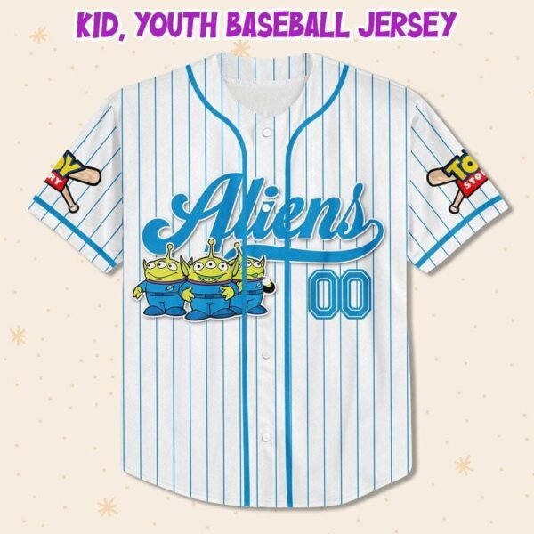 Custom Disney Toy Story Aliens Baseball Jersey, Aliens Birthday Jersey Shirt - Image 5