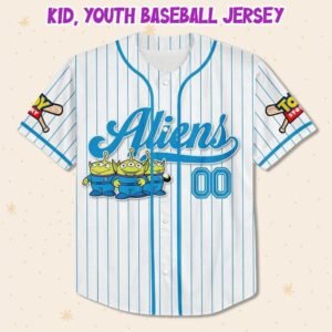 Custom Disney Toy Story Aliens Baseball Jersey, Aliens Birthday Jersey Shirt