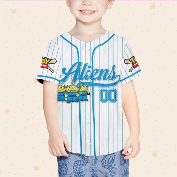 Custom Disney Toy Story Aliens Baseball Jersey, Aliens Birthday Jersey Shirt - Image 3