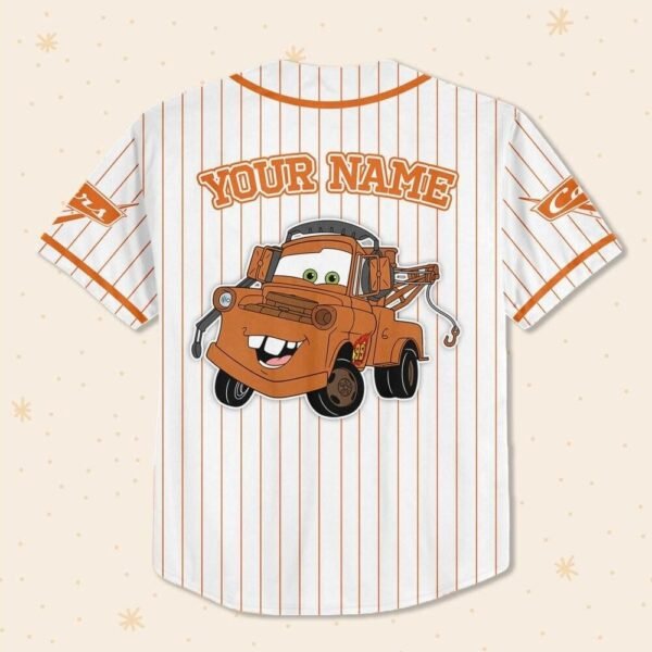 Custom Disney Cars Lightning Tow Mater Baseball Jersey - Image 3