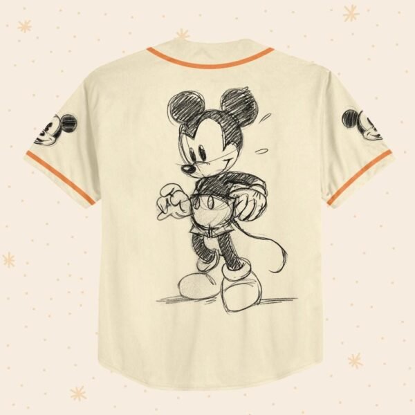 Personalize Mickey Classic Sketup Shirt, Custom Kids, Youth, Adult Disney Baseball Jersey - Image 7