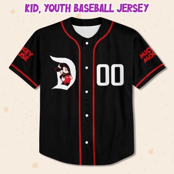 Personalized Disney Mickey Funny Black And Red Disney Jersey Baseball - Image 7