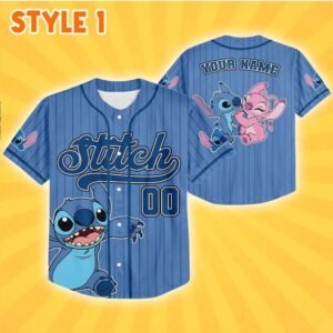 Blue Stitch Jersey – Custom Name Stitch Pinstripe Jersey Baseball Shirt